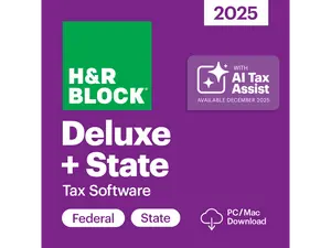 H&R Block Tax Software Deluxe + State 2025 PC/Mac [Download]