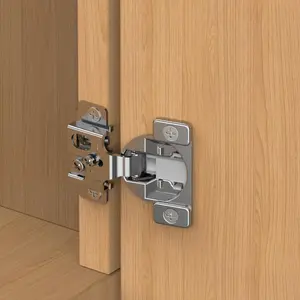 50 Pack 1/2" Overlay  Soft Close Concealed Hinge,  Frame Door, Small Angle Slow Close, Self Closing  Satin Nickel, 105? Concealed Stainless Steel Hinges for Kitchen Cabinet Door