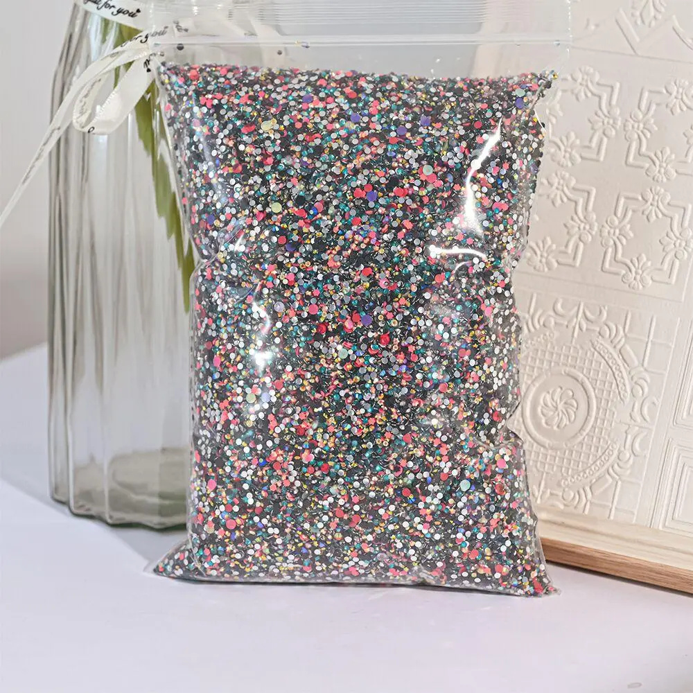 50g/10000pcs Big Package Resin Non  Fix Rhinestones Bulk  AB Flat Back Plastic Crystals Nail DIY Glitters Stone Gems