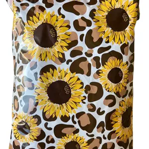 10x13 sunflower leopard poly mailers
