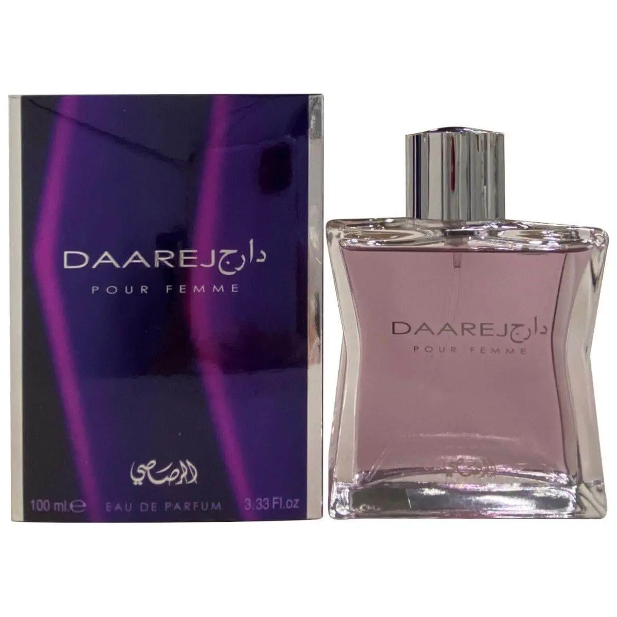 Rasasi Daarej Pour Femme EDP Women's Fragrance, 3.3 fl oz, New in Box, Musk Blend with Orchid Heart, Citrus-Infused, Jasmine-Themed, Elegant, Exotic, Floral Captivating Perfume, Citrus-Infused Women's Fragrance, Jasmine-Themed Women's Fragrance