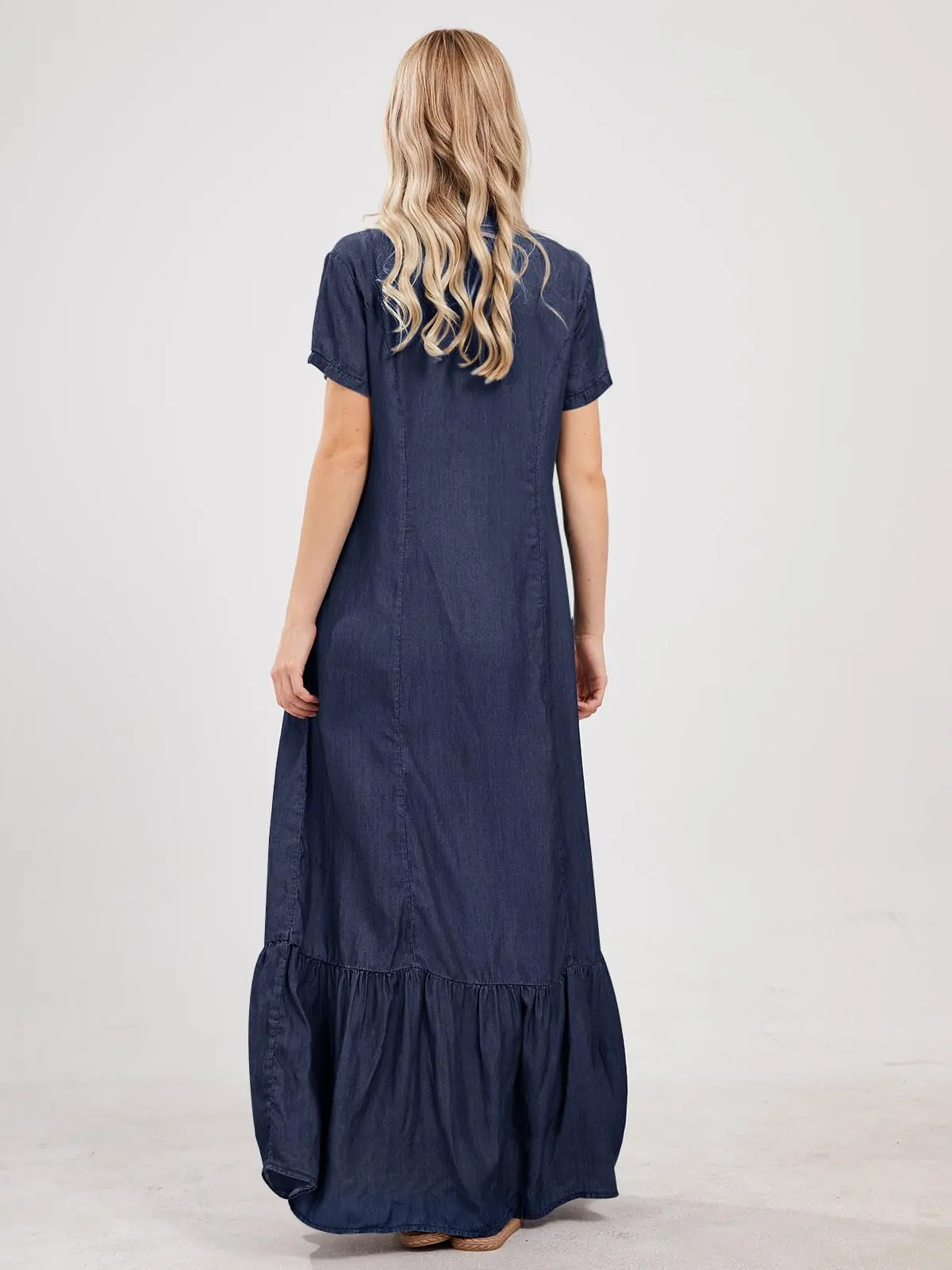 utcoco Womens Short Sleeve Denim Maxi Dress Casual Loose Fit Button Down Long Jean Dresses tiktokshopspringglowup - TikTok Shop utcoco Womens Short Sleeve Denim Maxi Dress Casual Loose Fit Button Down Long Jean Dresses tiktokshopspringglowup - TikTok Shop