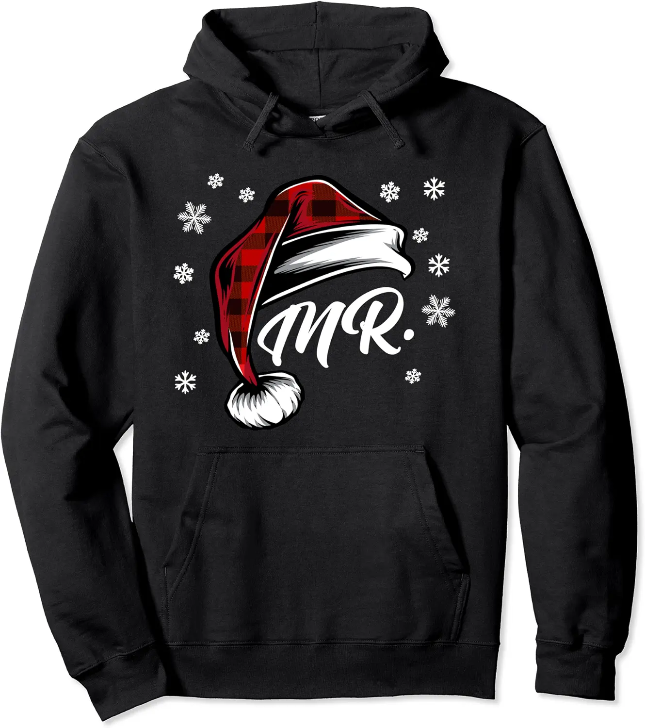 Mr and Mrs Santa Claus Christmas Couples Matching Pajamas Pullover Hoodie - Elizabethtej Shop 24B09L3DBG45