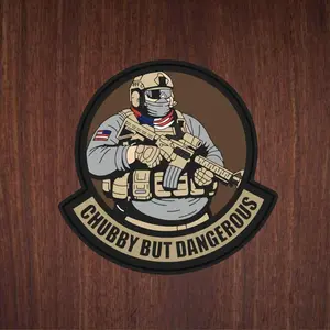 Chubby but Dangerous Tactical Sticker, Funny Operator Patch Style Military Art