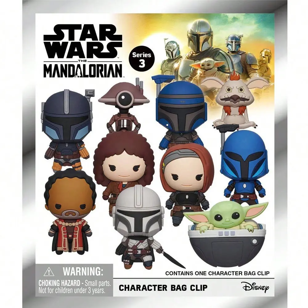 1PC Star Wars Officially Licensed Star Wars Series 3 Blind Bag Mandalorian Mystery Keychain, Authentic Keychain, 12 Collectible Metal Keyrings Includes Grogu Darksaber Chase Rare N-1 Starfighter Safe BackpackCar Decor Gift Fans Christmas