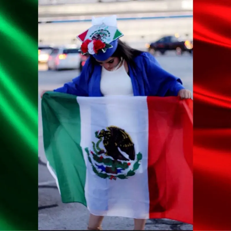 3x5 Ft Mexico Flag with Brass Grommets, Durable Polyester, Double-Stitched Edges, Vibrant Mexican Design