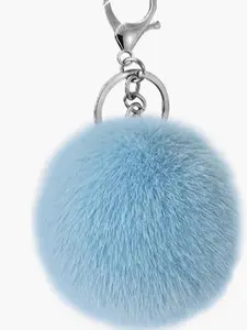 Fur Ball Pom Pom Keychain Car Key Ring Handbag Tote Bag Pendant Purse Charm