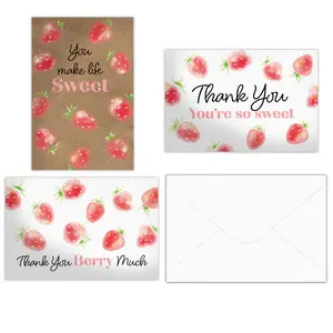 Strawberry Thank You Cards with Envelopes