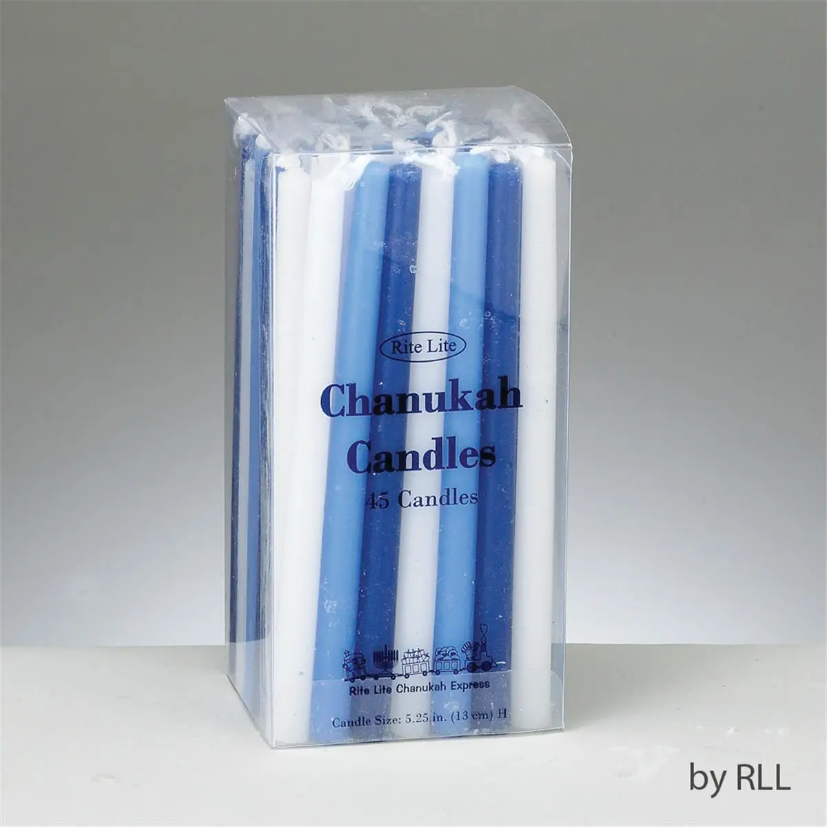 Rite Lite C-10-BWN2 Deluxe Wax Chanukah Candles - Blue & White, 24 Pcs, 1h Burn Time, for Home Decor, Room Decor