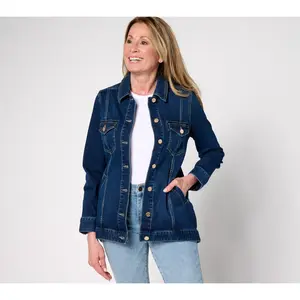 Liverpool Los Angeles High-Lo Shirt Jean Jacket