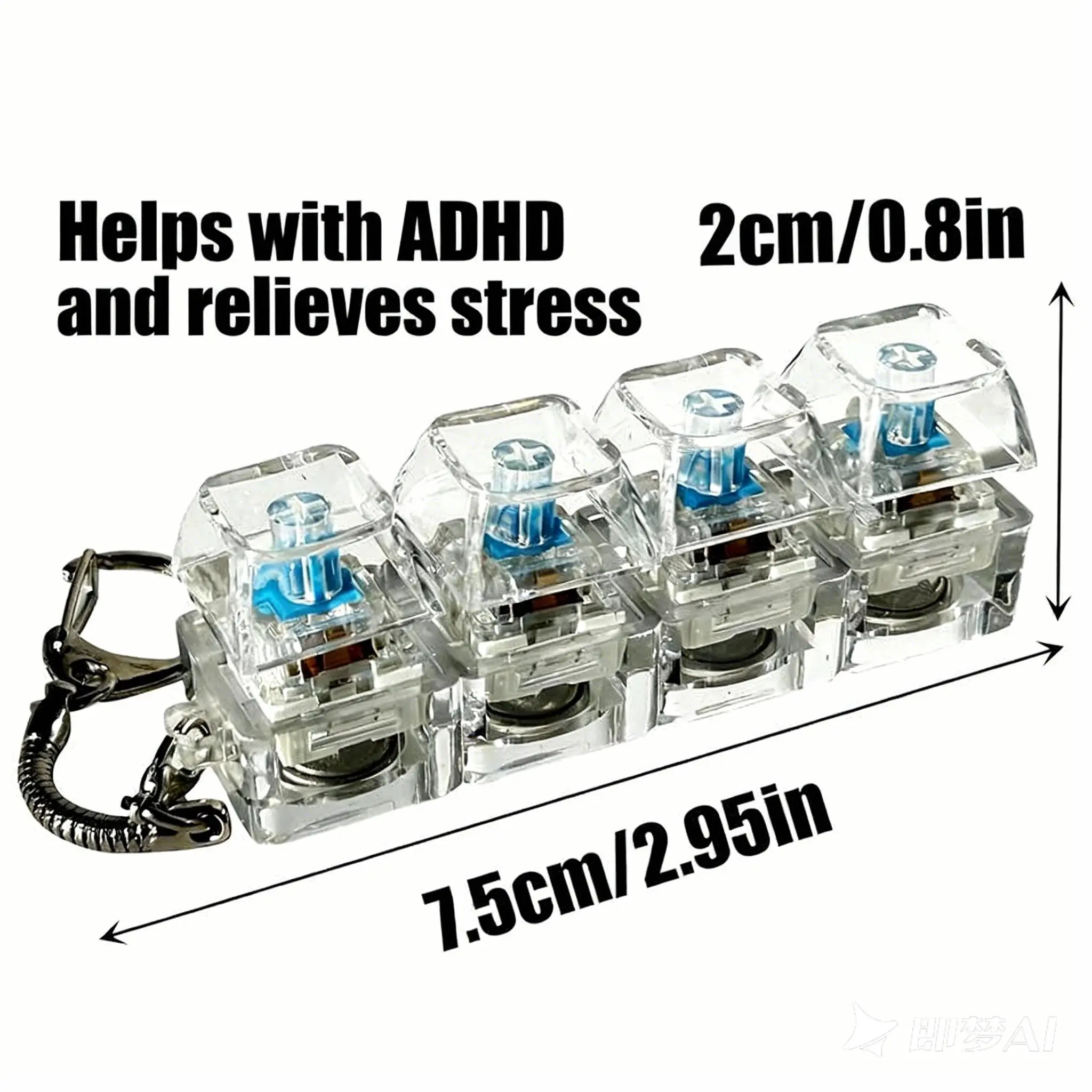 A stress-relieving keyboard toy with multiple styles and LED lighting functions, which can help alleviate the symptoms of attention deficit hyperactivity disorder and enhance concentration.
