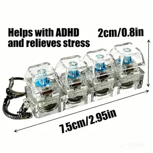 A stress-relieving keyboard toy with multiple styles and LED lighting functions, which can help alleviate the symptoms of attention deficit hyperactivity disorder and enhance concentration.