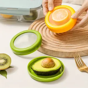 Food Grade Refrigerator Crisper, Reusable Avocado/onion/tomato/lemon Refrigerator Storage Container To Keep Fruits and Vegetables Fresh, Kitchen Preservation Supplies