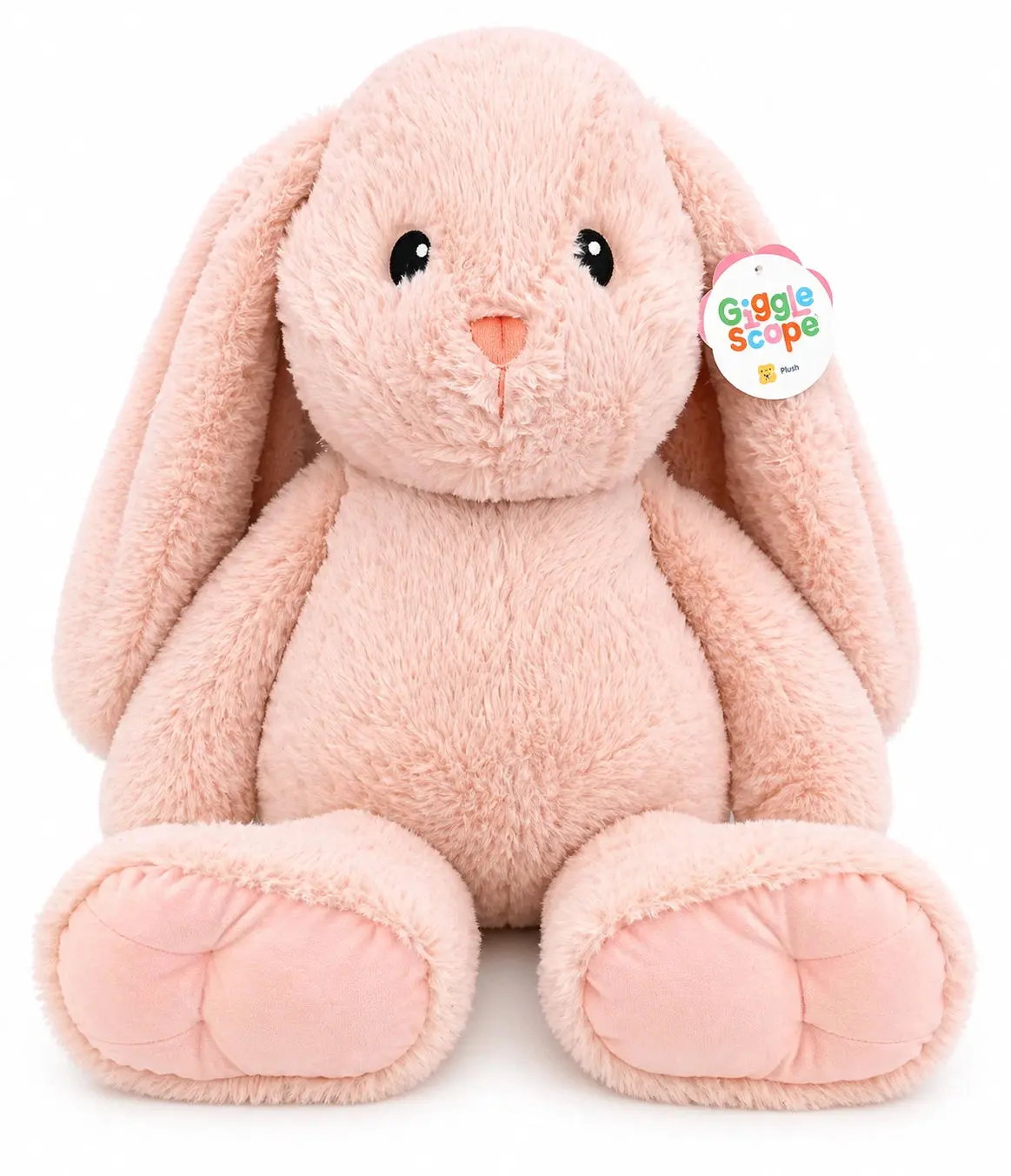 Gigglescape 18in Pink Bunny Plush Jumbo Stuffed Animal Soft Toy