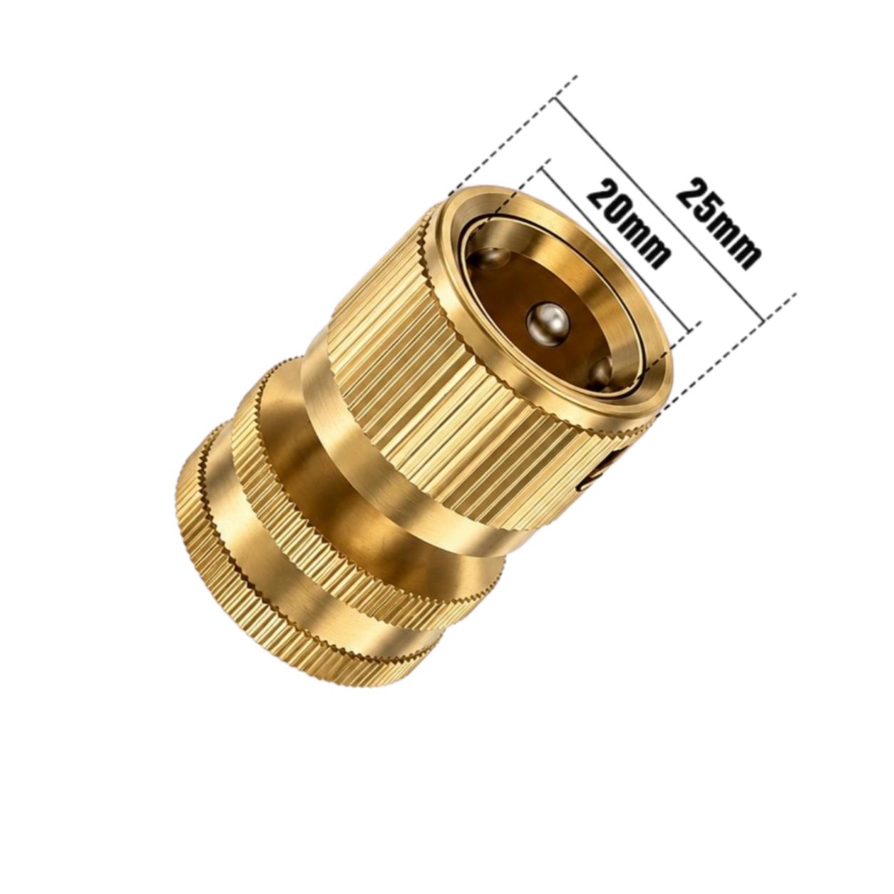 Garden Hose Quick Connector, 1 PCS Solid Brass 3/4 Inch GHT Thread Fitting (NO Sprayer), No-Leak Water Hose Female Adapter (No Male), Garden Hose Connectors Garden Hose Quick Connector, 1 PCS Solid Brass 3/4 Inch GHT Thread Fitting (NO Sprayer), No-Leak Water Hose Female Adapter (No Male), Garden Hose Connectors