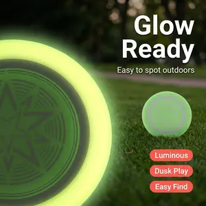 EVA Bite-Resistant Dog Frisbee, Luminous Interactive Training Toy for Outdoor Play