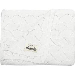 100% Pure Cotton Baby Blanket Soft Cellular Neutral Swaddle Receiving Crib Blanket for Baby Boy Girl Size 30 x 40 inches (Snow)