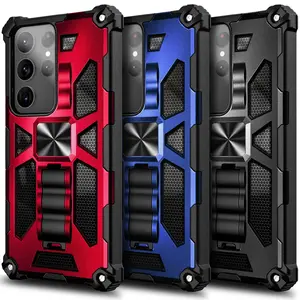 For Samsung Galaxy S23/S23+/S23 Ultra, Armor Kickstand Case w/ Screen Protector