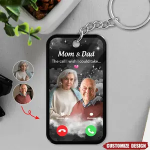 Personalized The Call I Wish I Could Take Keychain, Custom Photo Memorial Keyring, Custom Memorial Gift, Fathers Day Gift, Loss Of Dad Gift, Unique Sympathy Gifts