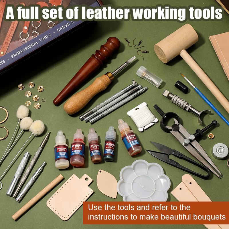 Harxvto Leather Bracelets Keychains and Leathercraft Accessory Handmade Leather Craft  Classic Style Handmade Gift Bring to Your Love for Ultrathin Design for Everyday Carry