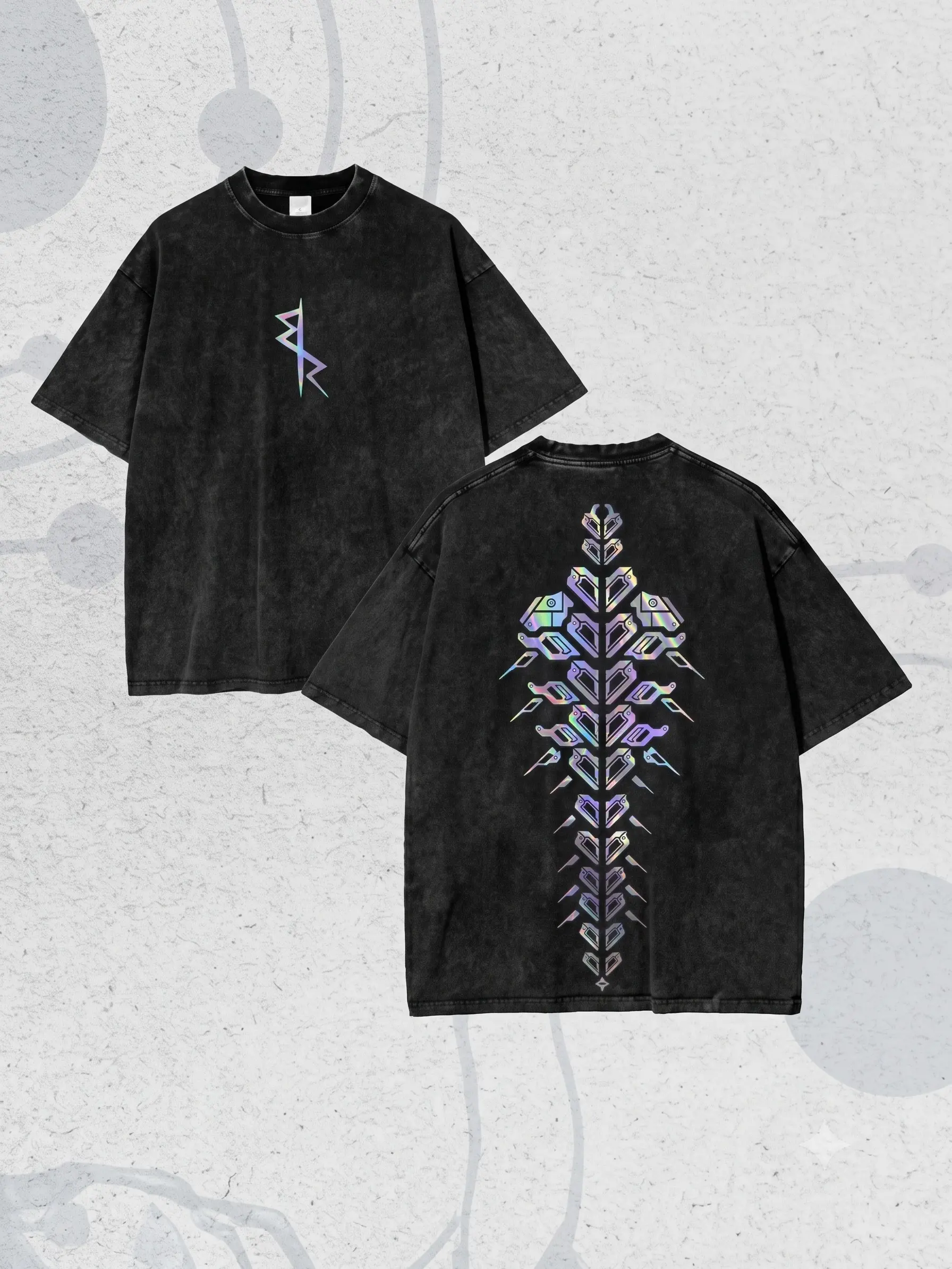 Men's Vintage Wash Cyber Metal Phantom Liberty Video Game Merch Streetwear Short-Sleeve T-Shirt - Menswear Top, Metalhead Fan Gift, Father's Day Gift