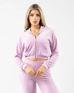 Velour Zip Hoodie - Poise