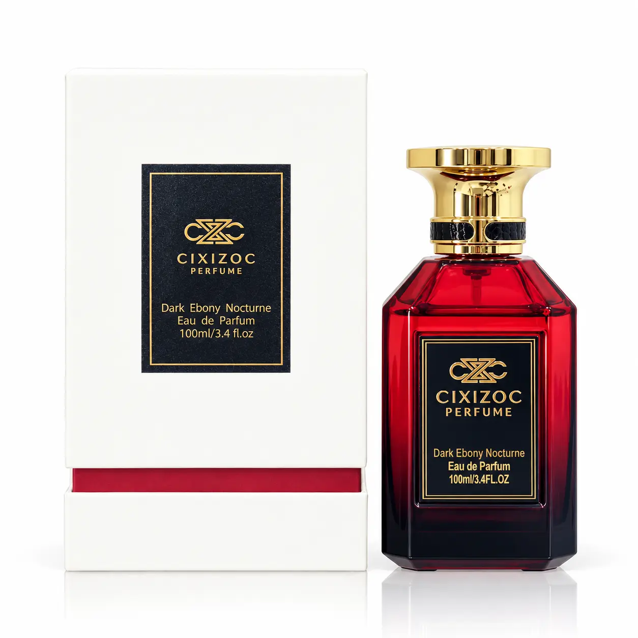 CIXIZOC Dark Ebony Nocturne Unisex Eau de Parfum - Warm Elegant Perfume, Warm Woody Dark Wood Scent, Woody Aroma, Classical Mysterious Unisex Fragrance, Rich Scent Liquid EDP