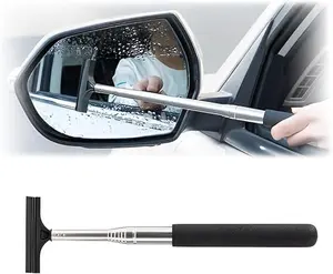 Portable Long-Handled Car Rearview Mirror Wiper, Professional Car Cleaning Tool, Car Wash Accessories,  Retractable Auto Mirror Squeegee Cleaner and Glass Mist Cleaner, Car Cleaning Supplies