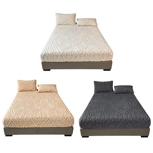 Soft Ultra-Fine Fiber Fitted Sheet, Thick Warm Plush Fabric, Shrink and Fade Resistant, Comfortable Bedding for Master and Guest Rooms, Microfiber Bed Sheets