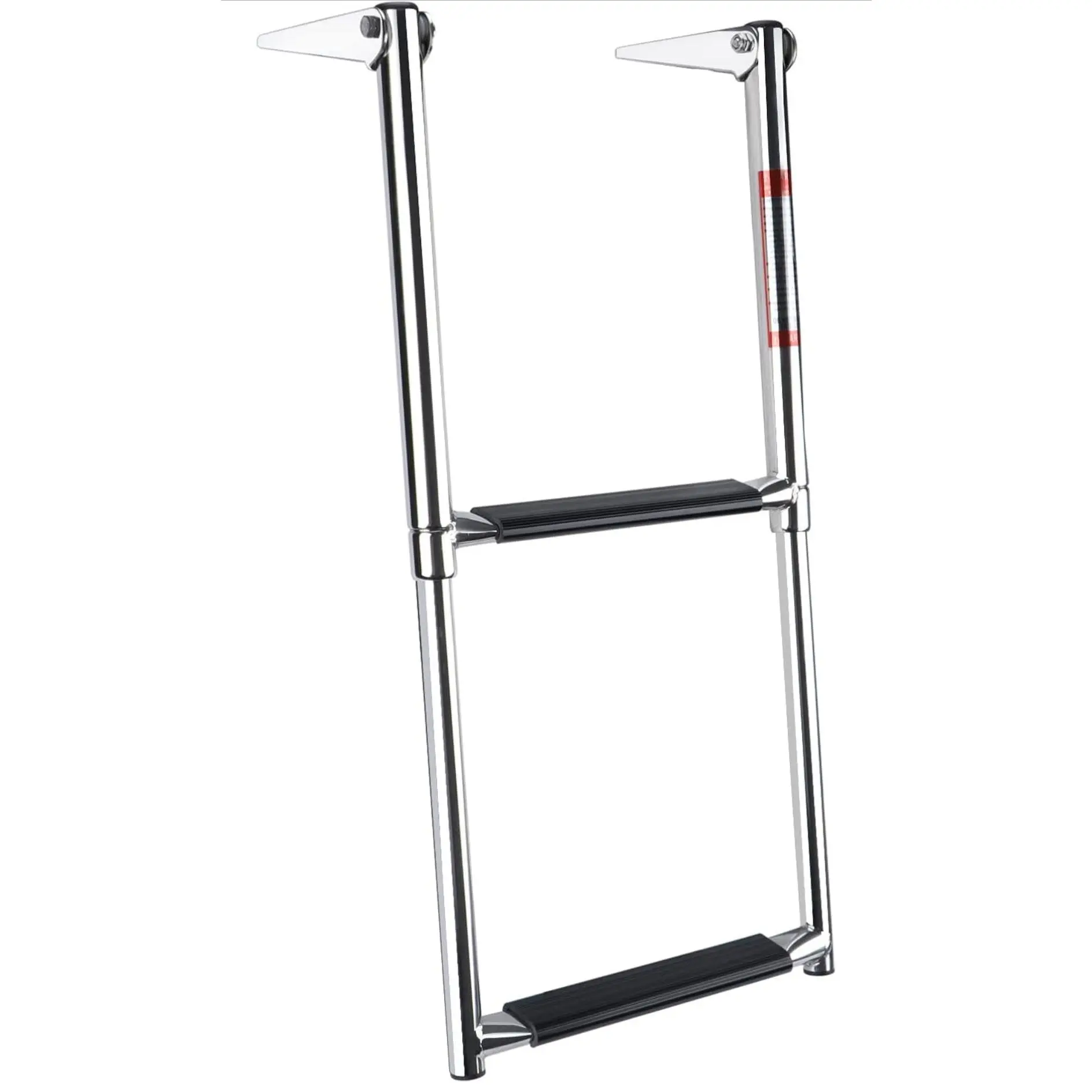 2 Step Boat Ladder Stainless Steel Telescoping Pontoon Boat Ladder Folding Ladder Dock Swim Ladder for Marine Boat Yacht