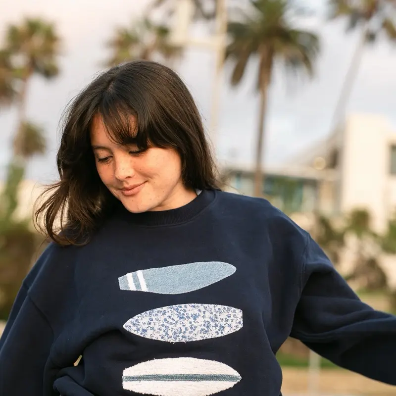Surfboard Trio Patchwork Sweatshirt