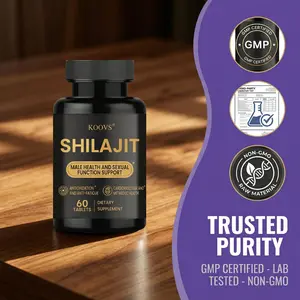 KOOVS Premium Himalayan Shilajit Extract | with Ashwagandha, Maca & Horny Goat Weed | Supports Stamina, Immune Health & Daily Wellness | 60 Vegan Tablets