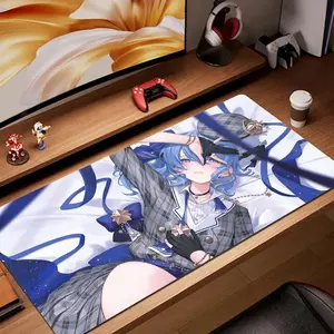 Hololive Hoshimati Suisei Sublimation Mouse Pad, Anime Gaming Desk Mat with Thick Rubber Base, Smooth Cloth Surface, Durable for Gamers, Sublimation Mouse Pads
