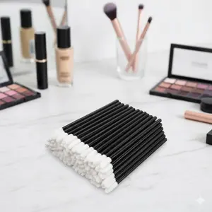 Professional Disposable Lip Brush Set, Brush Set Cosmetic, Makeup Brush Set: Dual-Ended Angled Tip, PP Handle with Anti-Slip Grip, Travel Makeup Tool for Even Application, No Shedding, Ideal for Makeup Artists, Parties, Prevents Cross-Contamination