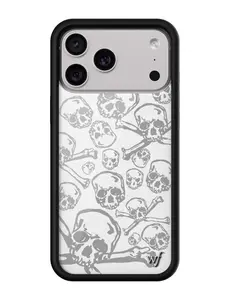 Wildflower Cases - Skull Girl, Limited Edition iPhone Case | Jeweled Screen Protection Grunge Fierce Simple Skull Trendy Durable Protective Bumper