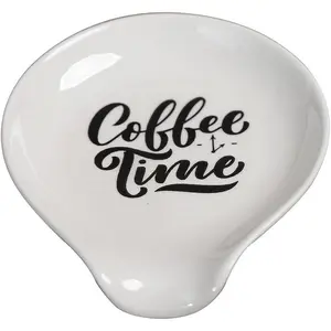 Coffee Spoon Rest for Coffee Bar Accessories, Small Spoon Rest for Coffee Station, Mini Coffee Spoon Holder for Tea Spoon, Stirring Spoon, Teaspoon, Coffee Stirrers, Ceramic Kitchen Decor Cutlery Steel Tableware Utensil Sturdy