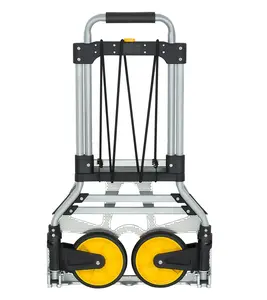 Mount-It! Manual Folding Hand Truck - Durable 265 lb Capacity with Rugged 7" Wheels & Soft Rubber Grip for Easy Transport