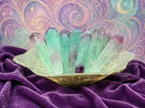 Natural Stone Rainbow Fluorite Wands