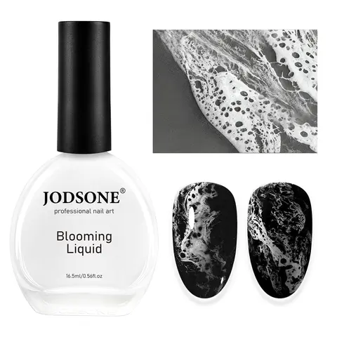 JODSONE Ocean Wave Blooming Gel Nail Polish,16.5ml Wave White Blooming Liquid for Spreading Effect Wave,High Fluidity Wave Textures for Ocean Wave Nail Art,DIY Nail Art Design,Use with Gel Polish