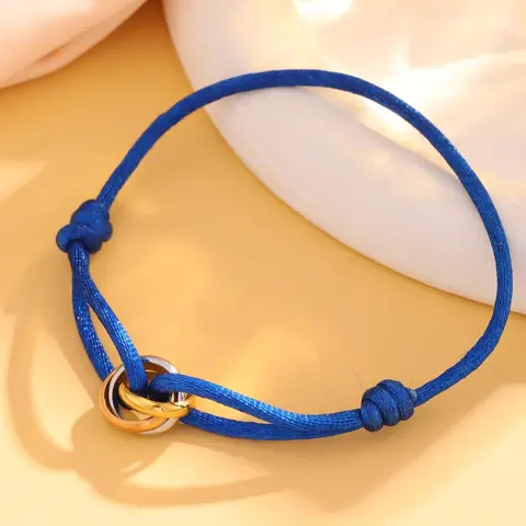 Stainless Steel Knot Design Bangle, Fashionable Minimalist Matching Blue Bracelet for Women & Men, Fashionable Bracelet Style, Trendy All-match & Exquisite Jewelry for Birthday Gift, Stainless Steel Bracelets, Trendy Bangles, Knotted Bracelet Jewelry