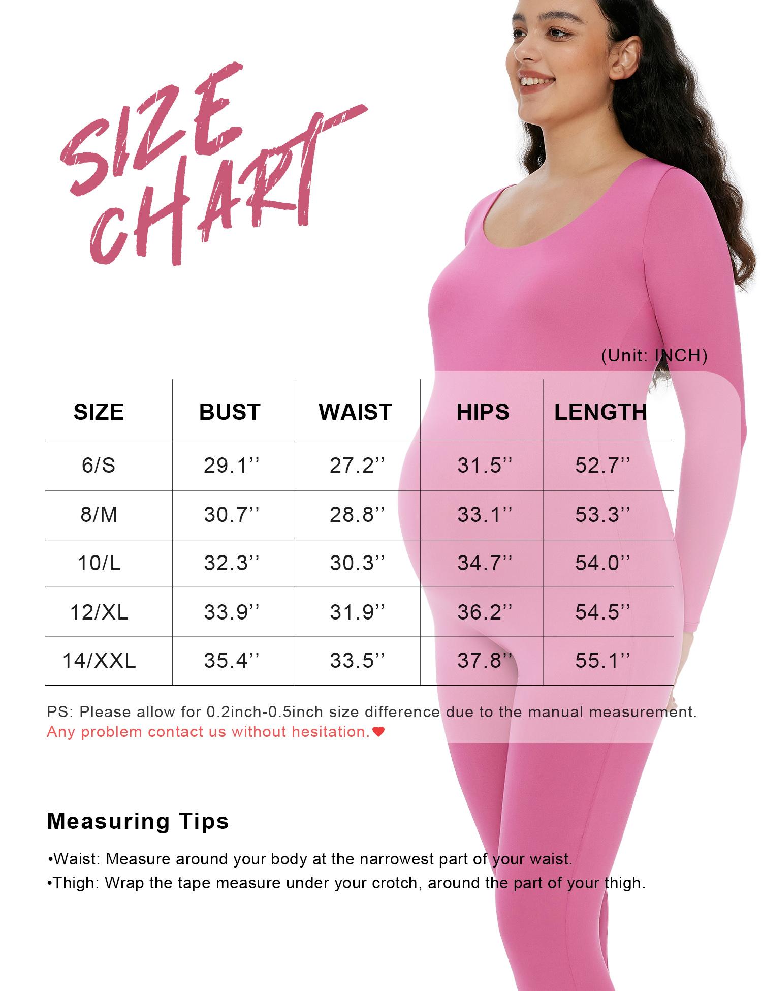 POSHDIVAH Women's Maternity Bodysuit Scoop Neck Long Sleeve Stretchy Jumpsuit Pregnancy Shapewear Romper