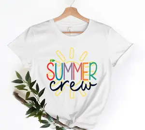 Summer Crew T-Shirt, Summer Friends Crew T-Shirt, Summer T-Shirt, Gift for Vacation Crew, Summer Love T-Shirt, Summer Vacation T-Shirt, Summer Vibes T