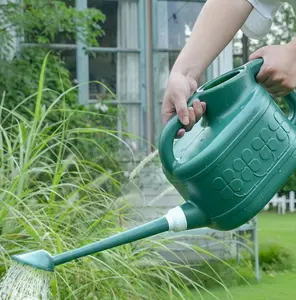 Bamworld Polypropylene Watering Can - 2gal & 1gal Wide Body Garden Sprayer, Long Spout, Detachable Rose Sprinkles, Indoor & Outdoor Garden Accessories (Deep Green)