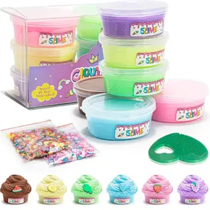 Mother Day Gift New Year 2026 Gift Butter Slime Kit Ice Cream Slime,Slime Making Kit, Stretchy and Non-Sticky,Stress Relief Toys, Valentine Party Favors for Kids Girls and Boys