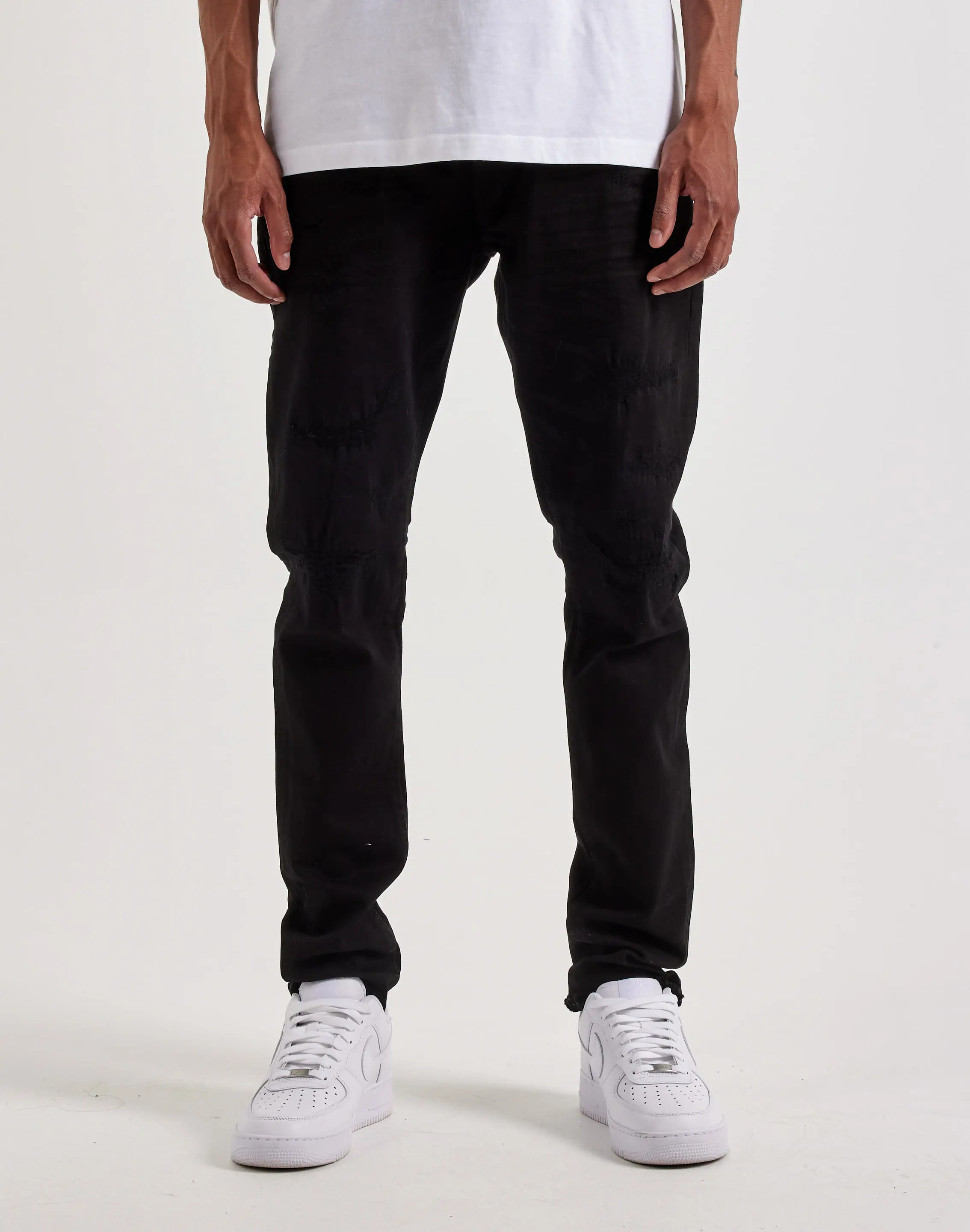 Mens Jordan Craig Slim Distressed Denim Jeans