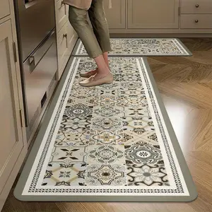 1pc Kitchen Diatomaceous Earth Floor Mats, Vintage Style Bohemian Print Kitchen Floor Mats, Outdoor Camping, Easy to Clean, Household Floor Mats, Kitchen Rugs, Home, Office, Sink, Laundry, Kitchen Bathroom Bedside Footbeds stylish decor