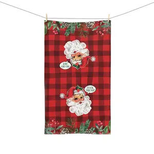 Reversible F*ck Trump Santa Hand Towel, Political Home Decor, Festive Kitchen Towel, Funny Liberal Gift, Subtle Anti-Trump, FDT Holiday