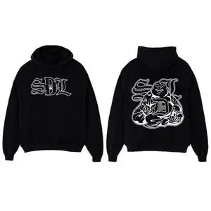 Luxury Design Hoodie Sweatshirt Comfort Colors  Stretch Sport Classic Spandex Menswear Pullover Tops fall outfits polyester fit outfits Fabric Cotton Black Long Sleeve Fashion Casual