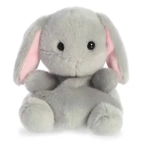 Palm Pals Adorable Pebbles Bunny 5 inch Gray Mini Soft Plush Collectable Stuffed Animal