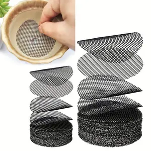 50 pieces of round flowerpot mesh drainage net-to prevent soil loss, very suitable for bonsai and gardening, washers, plant drainage net, bottom net mat.